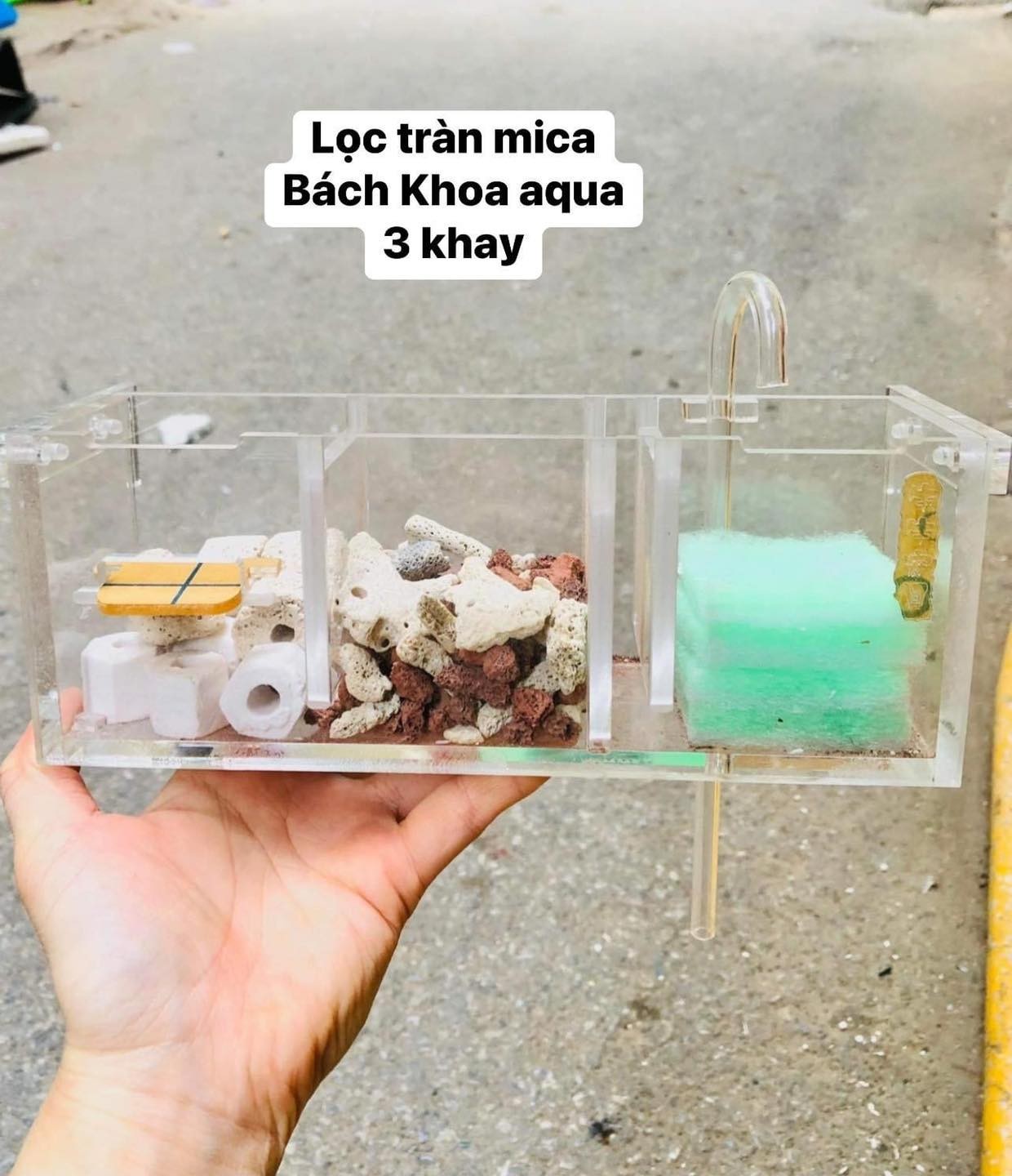 Lọc tràn mini mica đa dạng kích thước 2 ngăn - 6 ngăn